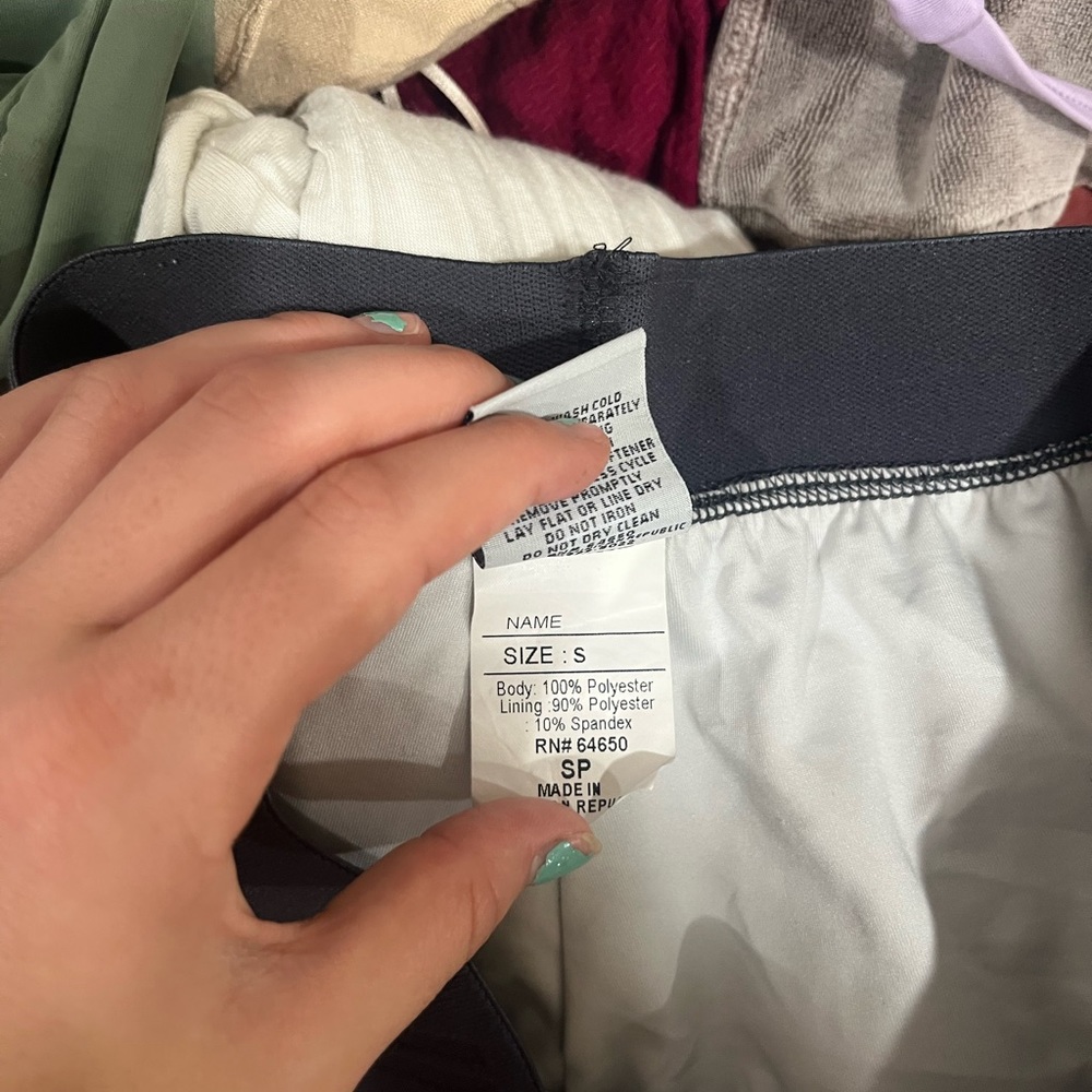Grey varsity cheer shorts